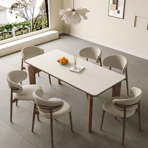 Modern Marble Dining Table – Low Square Island Design for Meetings & Home