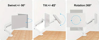 Monitor Stand for 13-32 inches Screens, Dual Monitor Mount Gas Spring, Dual Monitor Arm Full Motion Adjustable