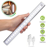 PZSUNLY LED Motion Sensor Light Night Light USB Type-C Rechargeable Lamp For Kitchen Cabinet Wardrobe Lamp Staircase Backlight