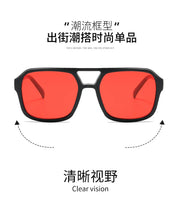adult style, sunglasses, square Double new beam personalized Korean version, trendy sunglasses, high-end, UV resistant,