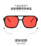 adult style, sunglasses, square Double new beam personalized Korean version, trendy sunglasses, high-end, UV resistant,