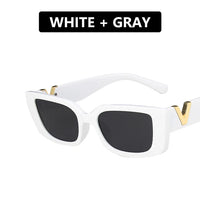 Retro Small Frame Cat Eye Sunglasses for Women 2021 Luxury V  Sun Glasses Men Fashion Jelly Sunglasses with Metal Hinges