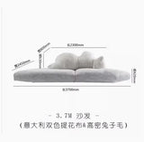 Italian minimalist designer polar bear shape large flat fabric sofa Internet celebrity hotel villa lazy sofa