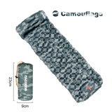 Outdoor Camping Inflatable Mattress Sleeping Pad With Pillows Ultralight Air Mat Built In Inflator Pump Hiking