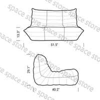 Caterpillar Single Sofa Lazy Couch Tatami Living Room Bedroom Lovely Leisure Single Chair Reading Chair Balcony Rocking Chair