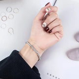 Women’s S925 Sterling Silver Tennis Bracelet – ALIZERO 4mm Zirconia, Elegant Engagement Jewelry