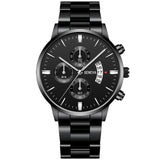 Quartz Watch Men Business Fashion Fake Three Eye Six Pin Calendar Watch For Men Mesh Belt Men Watch Non Mechanical Boy - Jack's Clearance