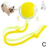 Electric Interactive Cat Toys Ball Auto Rolling Ball Toys For Cats Pets Smart Automatic Teaser USB Rechargeable R9M3