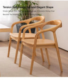 Nordic Wooden Dining Chair – Simple Design with Armrests & Backrest