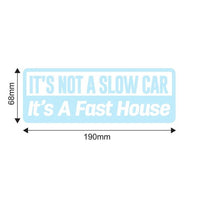 Fast House Funny Campervan Oil Slick Sticker, Motorhome Caravan Decal Graphic