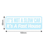 Fast House Funny Campervan Oil Slick Sticker, Motorhome Caravan Decal Graphic