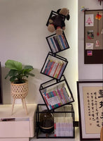 Rotating Bookshelf Organizer – Stylish Storage for Books & Magazines