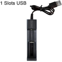 18650 Battery Charger Black 1 2 4 Slots AC 110V 220V Dual For 18650 Charging 3.7V Rechargeable Lithium Battery Charger Jack's Clearance