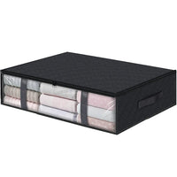 Underbed Storage Bag Four Portable Foldable Quilt Bag Wardrobe Clothes Storage Box Dustproof Organizer Large Capacity