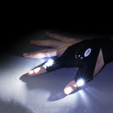 Night Light Waterproof Fishing Gloves with LED Flashlight Rescue Tools Outdoor Gear Cycling Practical Durable Fingerless Gloves Jack's Clearance