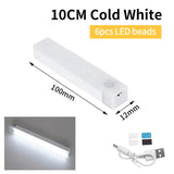 Motion Sensor LED Cabinet Light Rechargeable Induction Night Light Wireless Portable Detector Lamp Kitchen Staircase Backlight