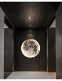 Nordic Modern Designer Art Minimalist Moon Wall Lamp Foyer Gallery Background Bedroom Bedside Roof Creative Decoration Hotel Bar