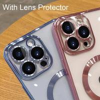Magnetic Wireless Charging Case for iPhone with Transparent Design and Soft Silicone Cover Jack's Clearance