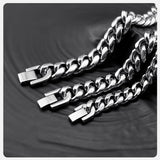 Vnox Stainless Steel Cuban Chain Bracelet for Men & Women – 6–12mm