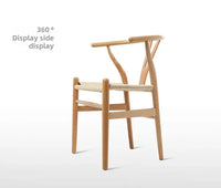 Nordic Cane-Woven Wooden Armchair – Indoor/Outdoor Lounge Chair