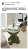 Cartoon-Inspired Flat Head Coffee Table – Light Luxury Plastic Side Table for Small Spaces