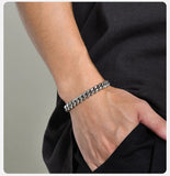 Vnox Stainless Steel Cuban Chain Bracelet for Men & Women – 6–12mm