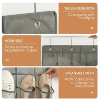 24/28 Large Mesh Pockets Wall Hanging Shoe Organizer Rack Over The Door Fabric Cabinet Closet Sundries Shoe Storage Bag