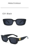Fashion Rectangle Sunglasses Women Luxury Brand Vintage Small Frame Sun Glasses Ladies Classic Black Square Eyeglasses Oculos