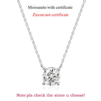 Rose Gold Moissanite Pendant Necklace – 1-5CT, Sterling Silver 925
