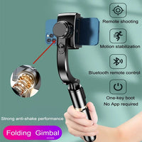 FGCLSY 2023 New Gimbal Stabilizer Selfie Stick - Wireless Foldable Tripod with Bluetooth Shutter - Monopod for iOS Android