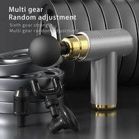 Portable Mini Massage Gun Pistol Facial Massager For Body Neck Deep Tissue Muscle Relaxation Gout Pain Relief Body Massager