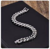 Vnox Stainless Steel Cuban Chain Bracelet for Men & Women – 6–12mm