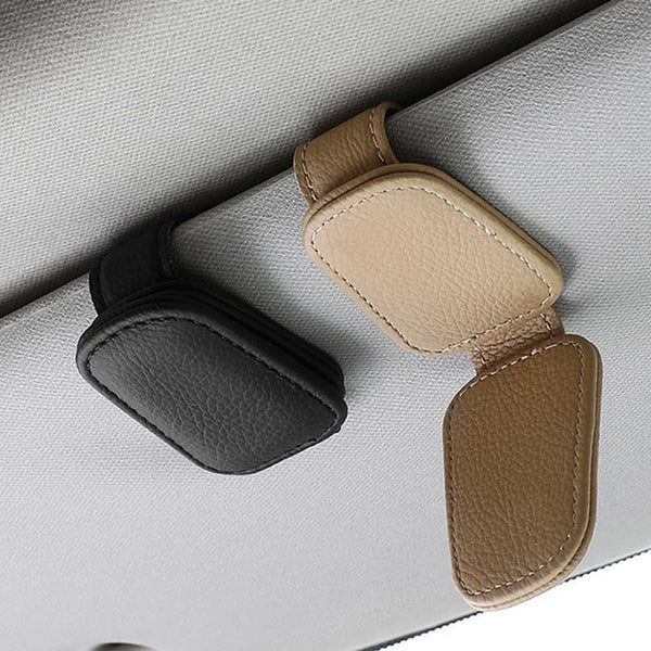 Universal Car Sunglasses & Card Holder – Visor Clip Organizer