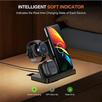 3 in 1 Wireless Charger Stand - For Samsung S22 S21 S20 S10 Ultra Note - Galaxy Watch 5 4 Active - Buds 15W Fast Charging Dock Station