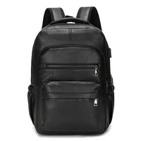 High Quality USB Charging Backpack Men PU Leather Bagpack Large Laptop Backpacks Male Mochilas Schoolbag For Teenagers Boys Jack's Clearance
