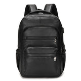 High Quality USB Charging Backpack Men PU Leather Bagpack Large Laptop Backpacks Male Mochilas Schoolbag For Teenagers Boys Jack's Clearance