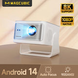 Magcubic HY350Max 900ANSI Projector – Android 14, 1080P, 8K Support, WiFi6, BT5.4