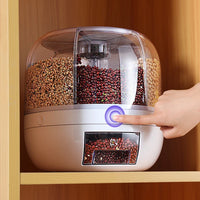 360° Rotating Rice Dispenser - Sealed Grain Bucket, Moisture-proof Food Storage