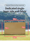 10x10ft Waterproof Khaki Canopy Sidewall for Pop-Up Gazebo
