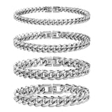 Vnox Stainless Steel Cuban Chain Bracelet for Men & Women – 6–12mm