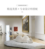 Italian minimalist designer polar bear shape large flat fabric sofa Internet celebrity hotel villa lazy sofa