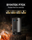 BYINTEK P70X Mini Projector – 4K Support, 3D, WiFi, Built-in Battery