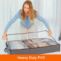 Underbed Storage Bag Four Portable Foldable Quilt Bag Wardrobe Clothes Storage Box Dustproof Organizer Large Capacity