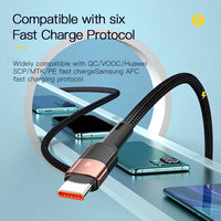 Essager 7A USB Type C Cable For Realme Huawei P30 Pro 66W Fast Charging Wire USB-C Charger Data Cord For Samsung Oneplus Poco F3