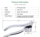 Stainless Steel Manual Garlic Press Kitchen Tool
