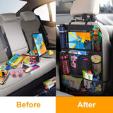 Car Backseat Organizer with Touchscreen Tablet Holder – Storage Pockets & Seat Protector