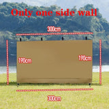 10x10ft Waterproof Khaki Canopy Sidewall for Pop-Up Gazebo