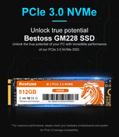 Bestoss Nvme M2 Ssd 1tb Notebook Ssd Nvme M2 256gb Diy Gaming Computer Internal Solid State Drives For Laptops GM228