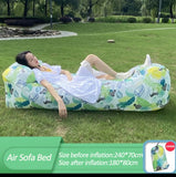Fast Inflatable Air Sofa Bed Good Quality Sleeping Bag Inflatable Air Bag Lazy Bag Beach Sofa 240*70cm Jack's Clearance