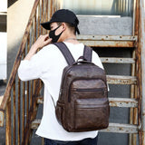 High Quality USB Charging Backpack Men PU Leather Bagpack Large Laptop Backpacks Male Mochilas Schoolbag For Teenagers Boys Jack's Clearance